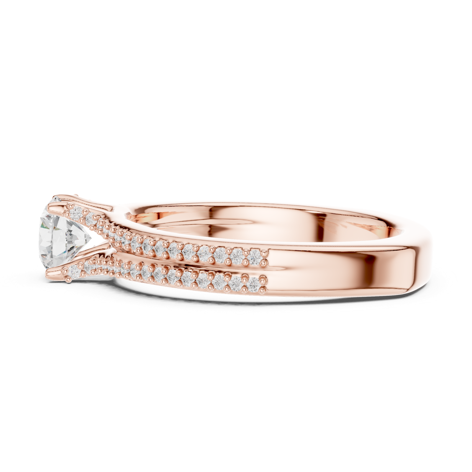 Gold Ring LR-0330, Rose Gold, view 3