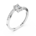 Gold Ring ALR-137, White Gold, view 2