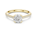 Gold Ring DDLR-640, Yellow Gold, view 4