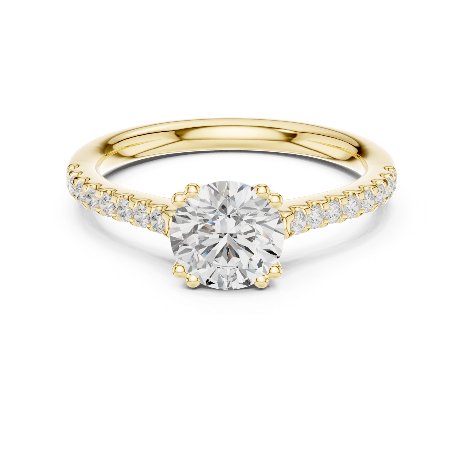Gold Ring DDLR-640, Yellow Gold, view 4