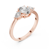Gold Ring HLR-22, Rose Gold, view 2