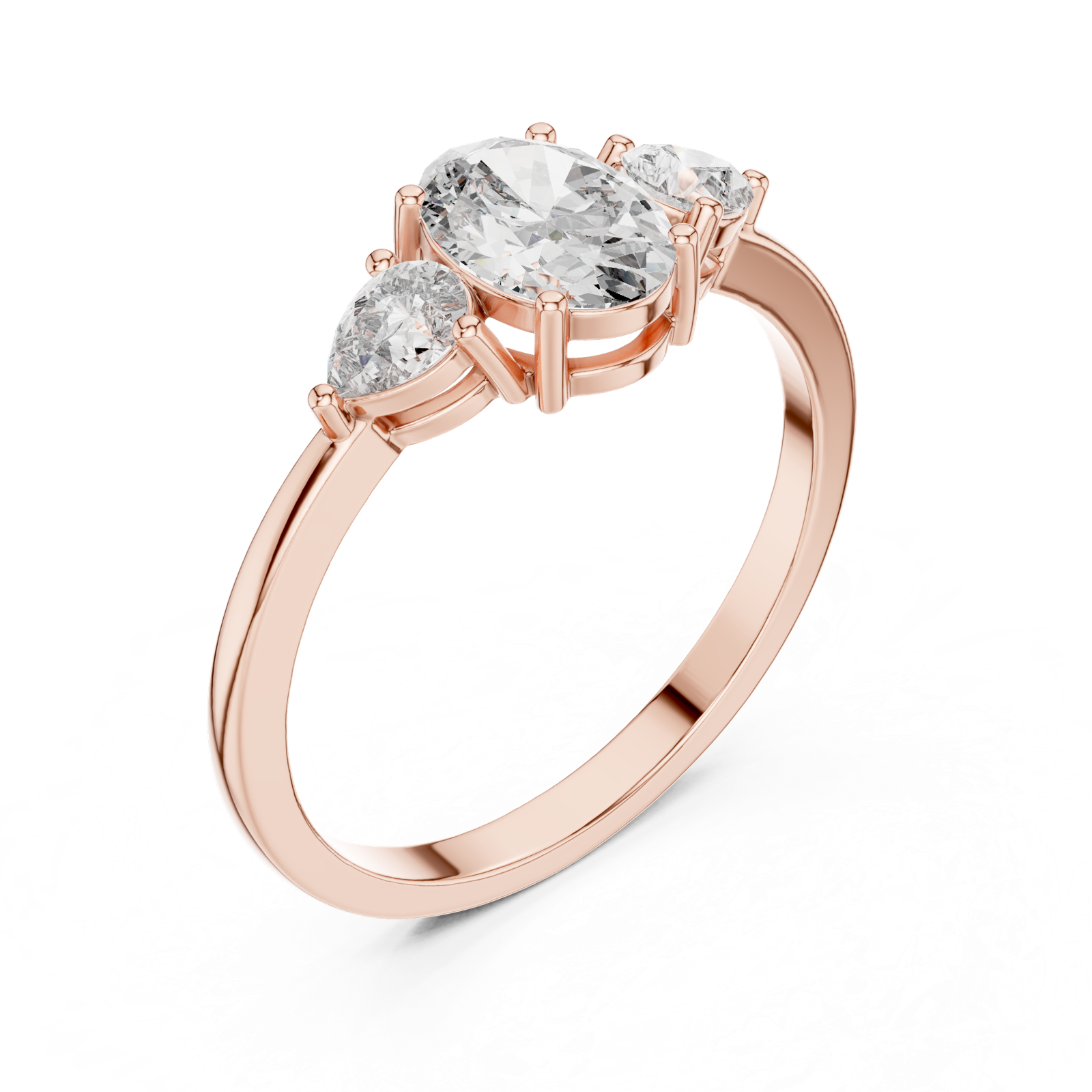 Gold Ring HLR-22, Rose Gold, view 2