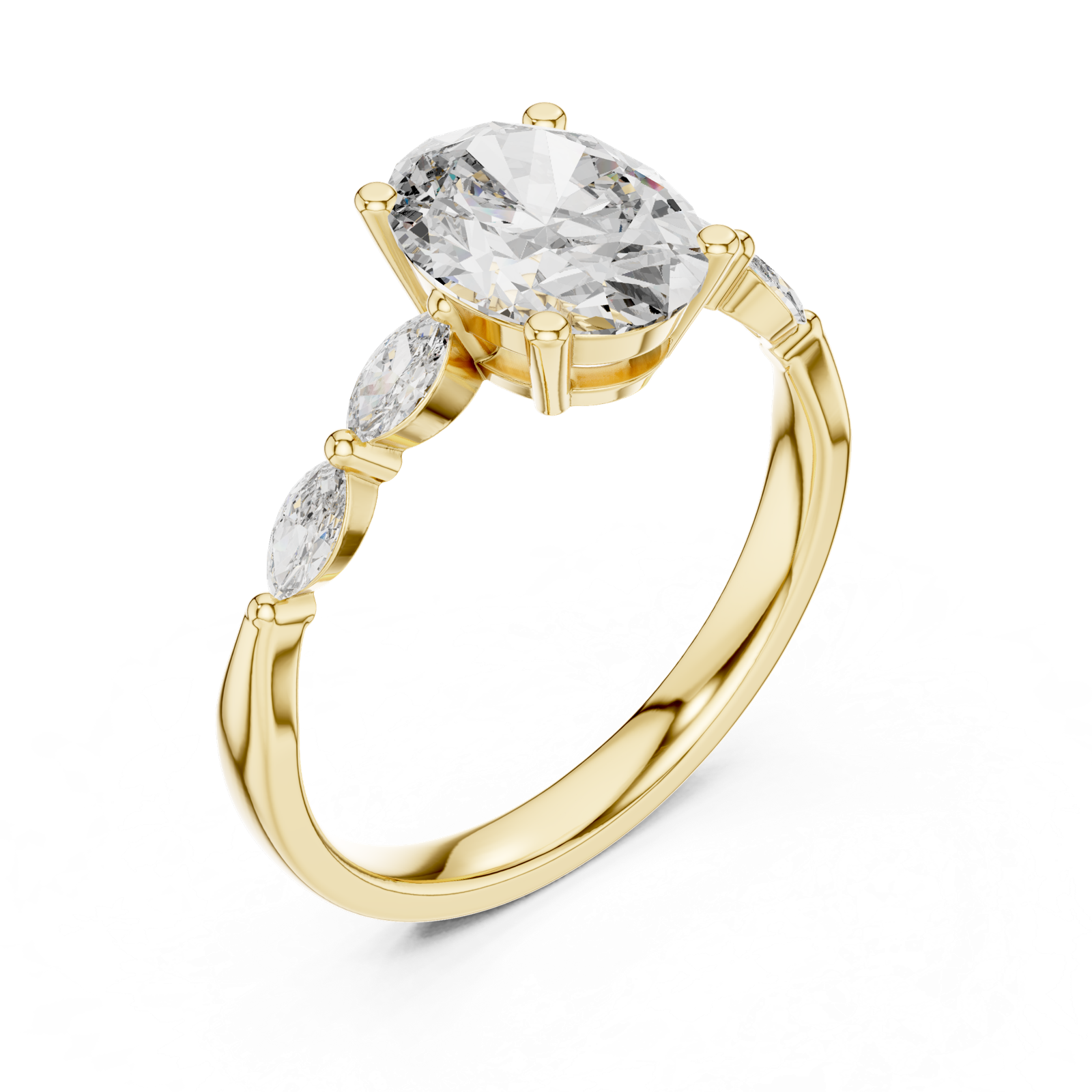 Gold Ring 00001L (35), Yellow Gold, view 2