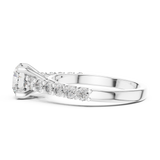 Gold Ring LR-0113, White Gold, view 3