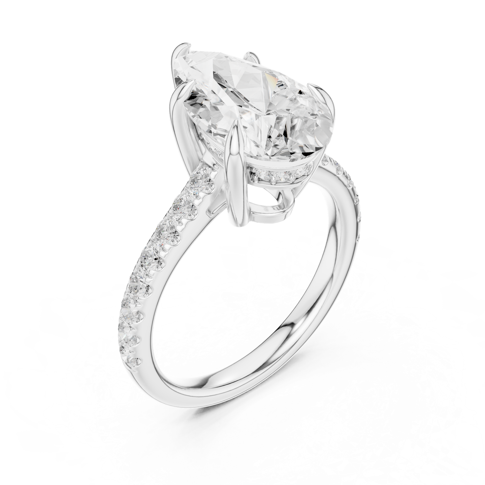 Gold Ring DDLR-1028, White Gold, view 2