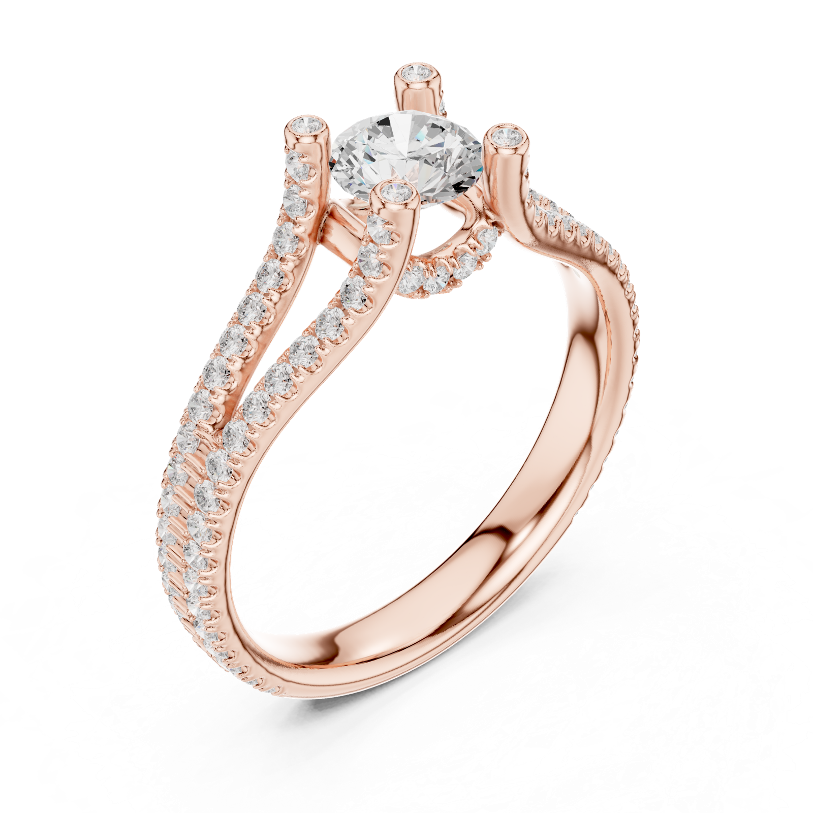 Gold Ring LR-0295, Rose Gold, view 2