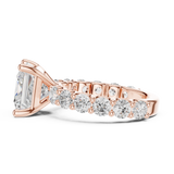 Gold Ring DDLR-087, Princess center stone, Rose Gold, view 3
