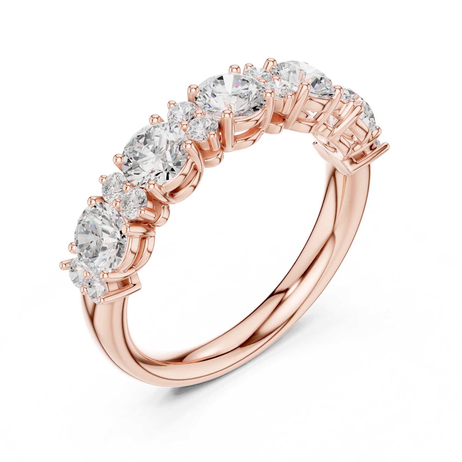 Gold Ring DDLR-697, Rose Gold, view 2