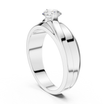 Gold Men's Ring GGR-0030, White Gold, view 1