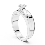 Gold Men's Ring GGR-0030, White Gold, view 1
