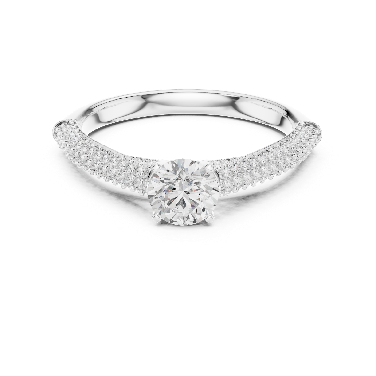 Gold Ring LR-0317, White Gold