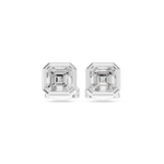 Gold Jewelry, Asscher center stone, White Gold, view 4