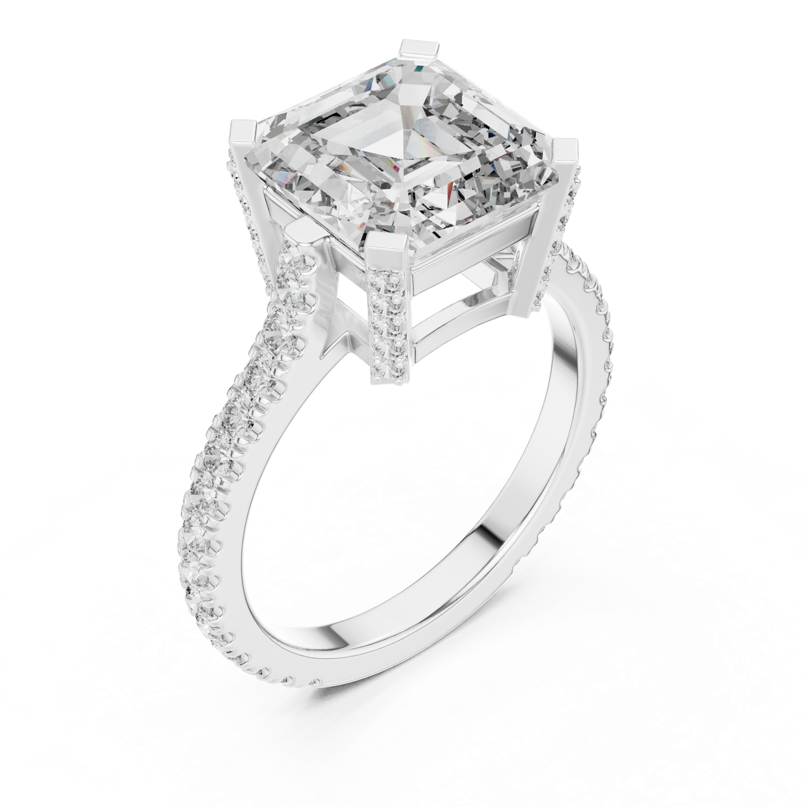 Gold Ring DDLR-194, White Gold, view 2