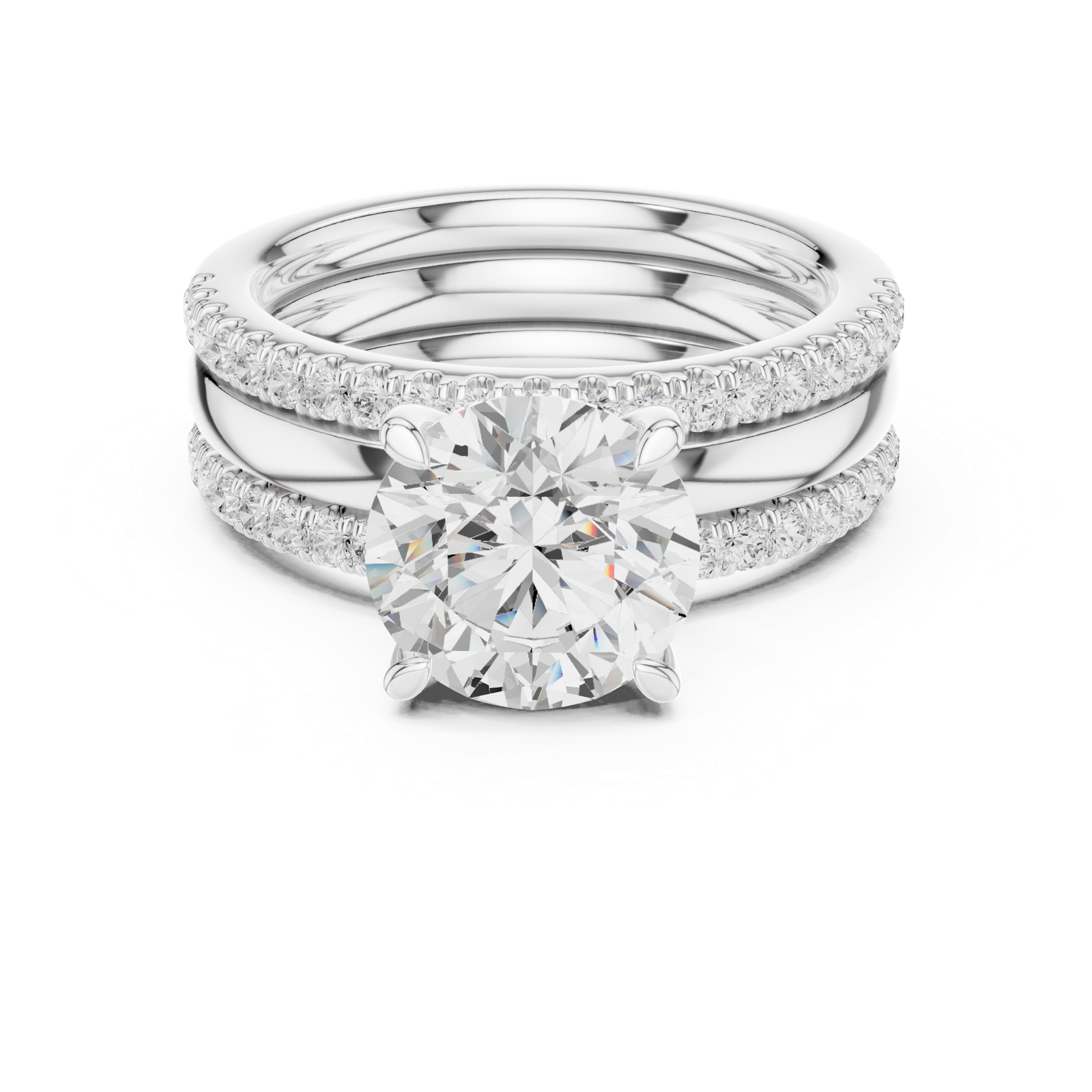 Gold Ring DDLR-949, White Gold, view 4