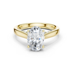 Gold Jewelry L36-18, Oval center stone, Yellow Gold