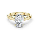 Gold Jewelry L36-18, Oval center stone, Yellow Gold