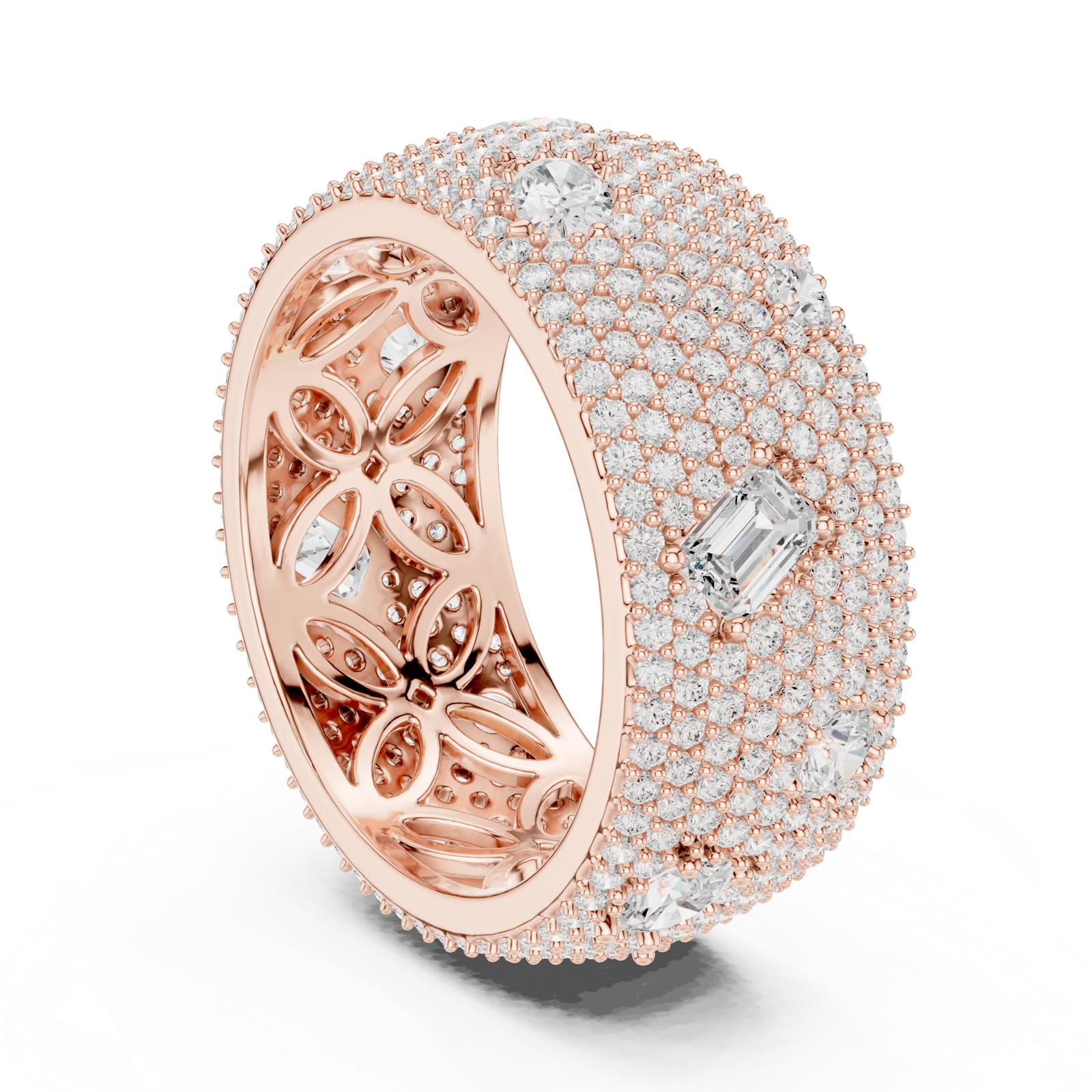 Gold Ring DDLR-304, Rose Gold, view 1