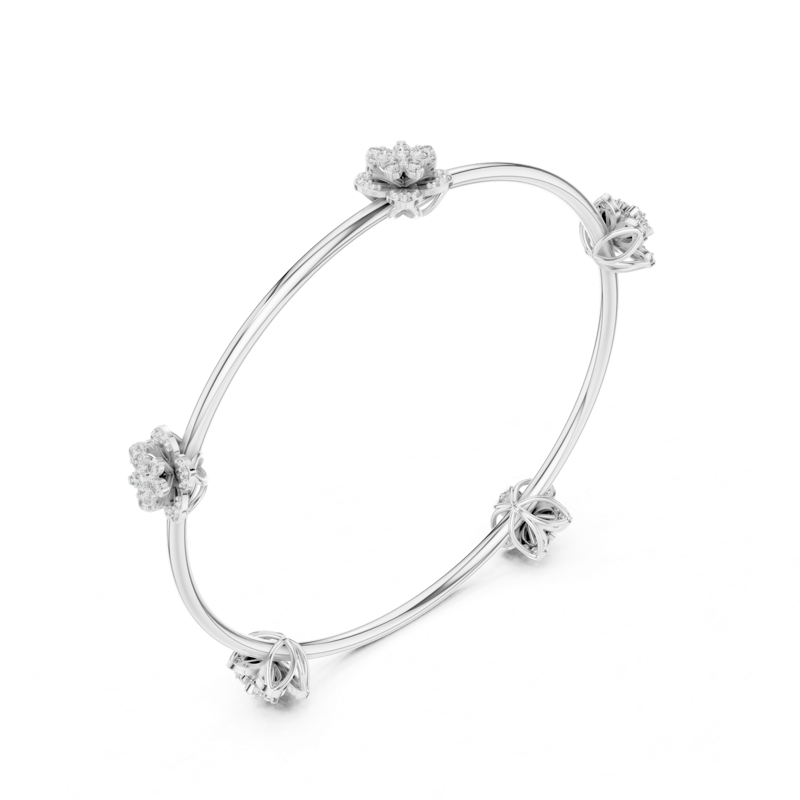 Gold Bracelet 12-10004@LB, White Gold, view 2