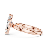 Gold Jewelry L36-10, Marquise center stone, Rose Gold, view 3