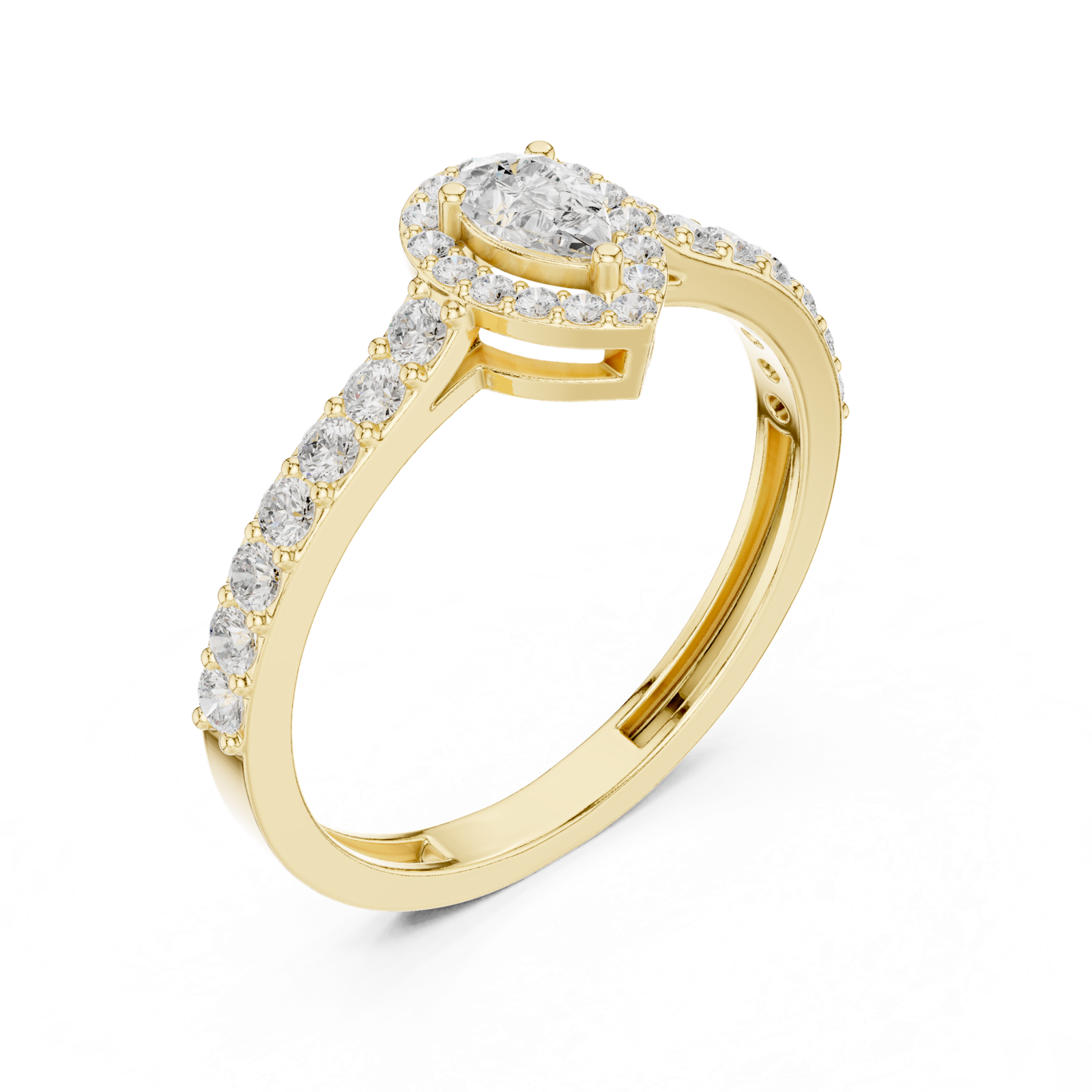 Gold Ring JLR-102, Yellow Gold, view 2