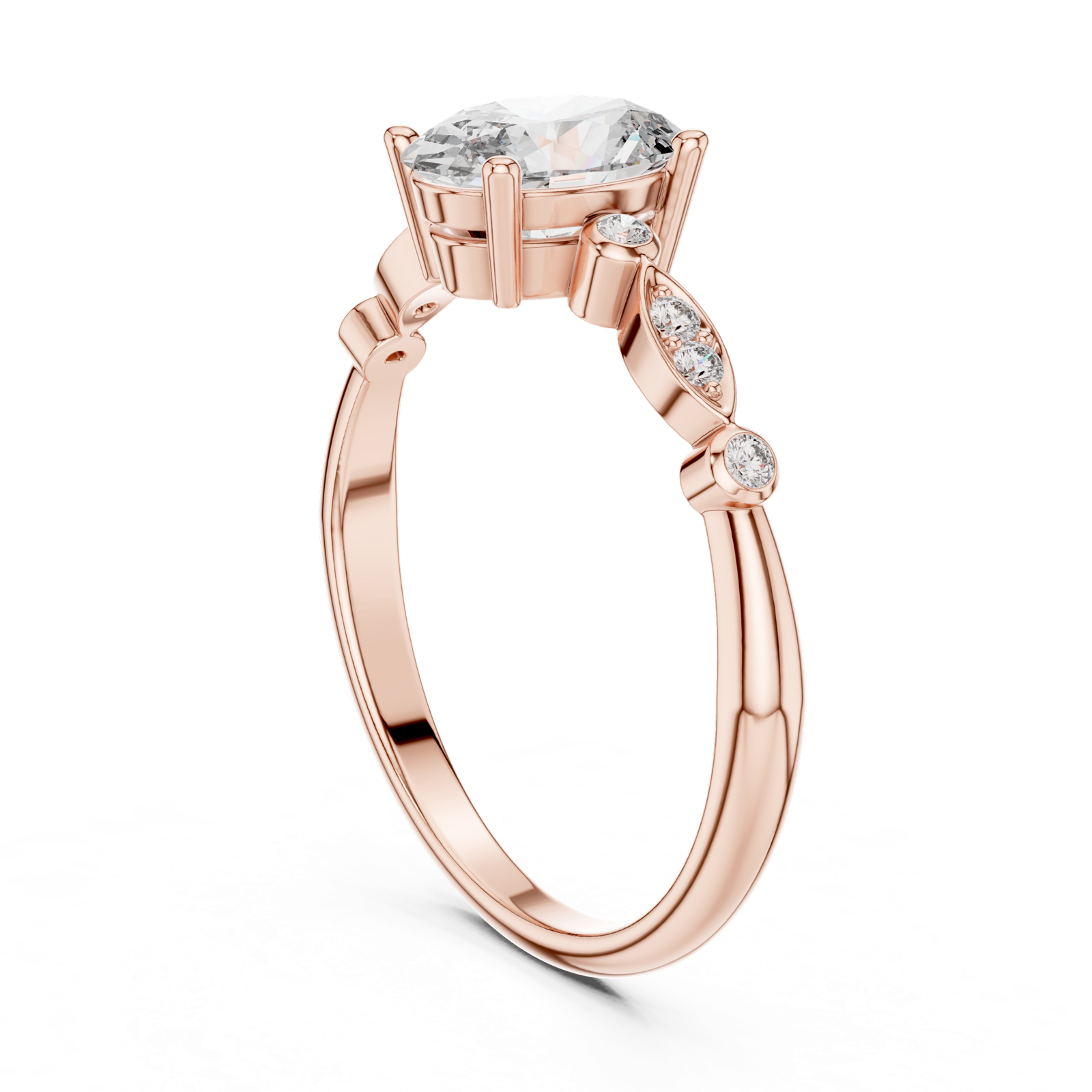 Gold Ring 00001L (11), Rose Gold, view 1