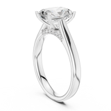 Gold Jewelry L36-18, Radiant center stone, White Gold, view 1