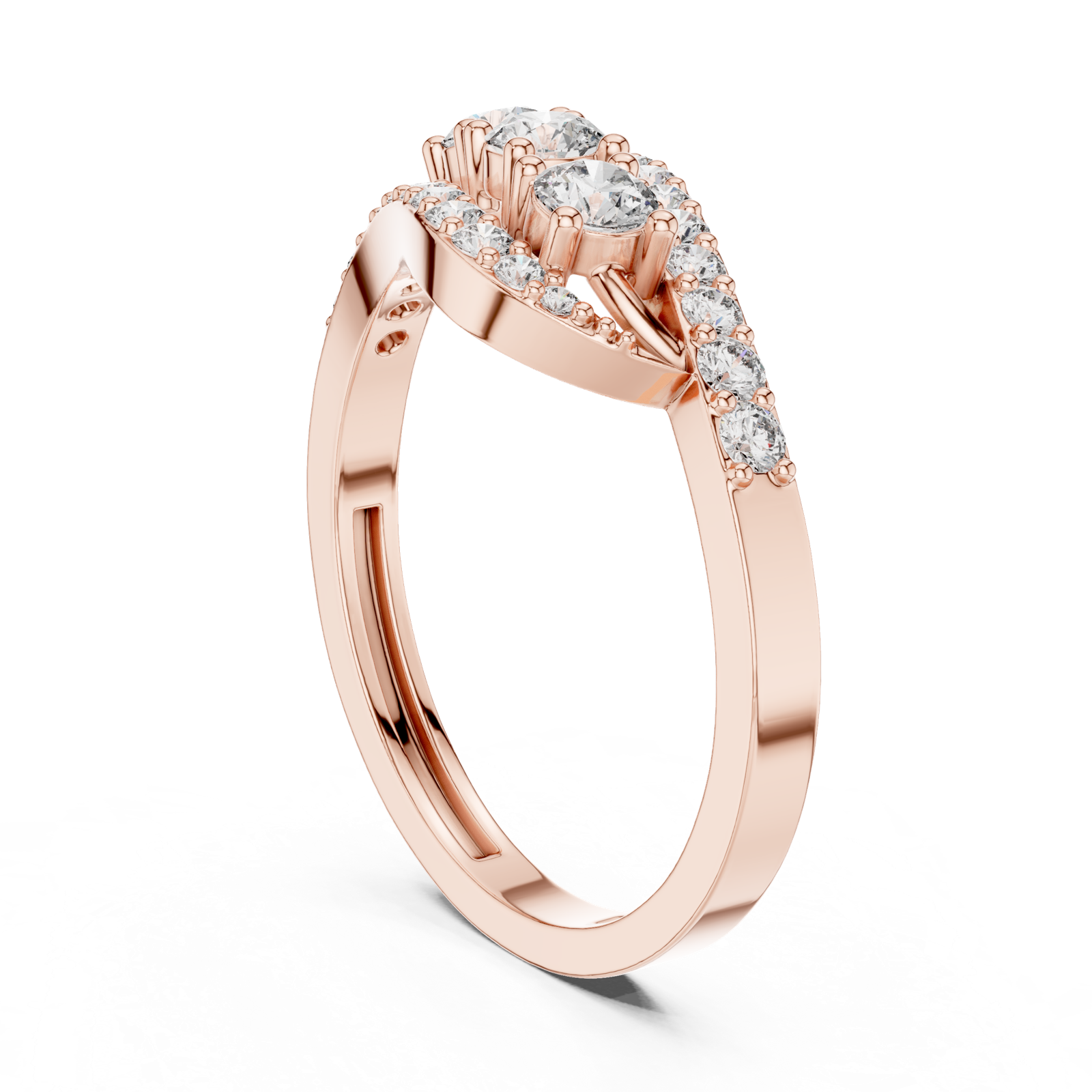Gold Ring ALR-165, Rose Gold
