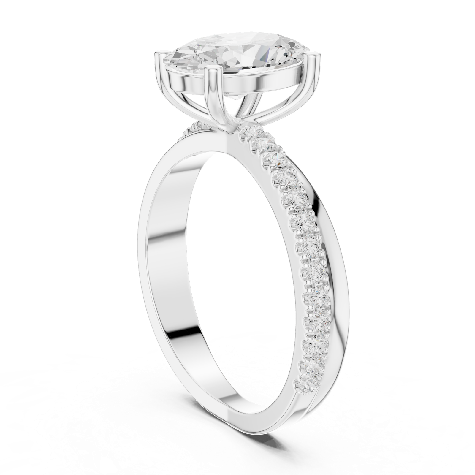 Gold Ring DDLR-358, White Gold
