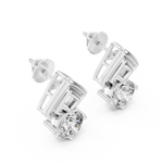 Gold Earrings ER-0011, White Gold, view 2