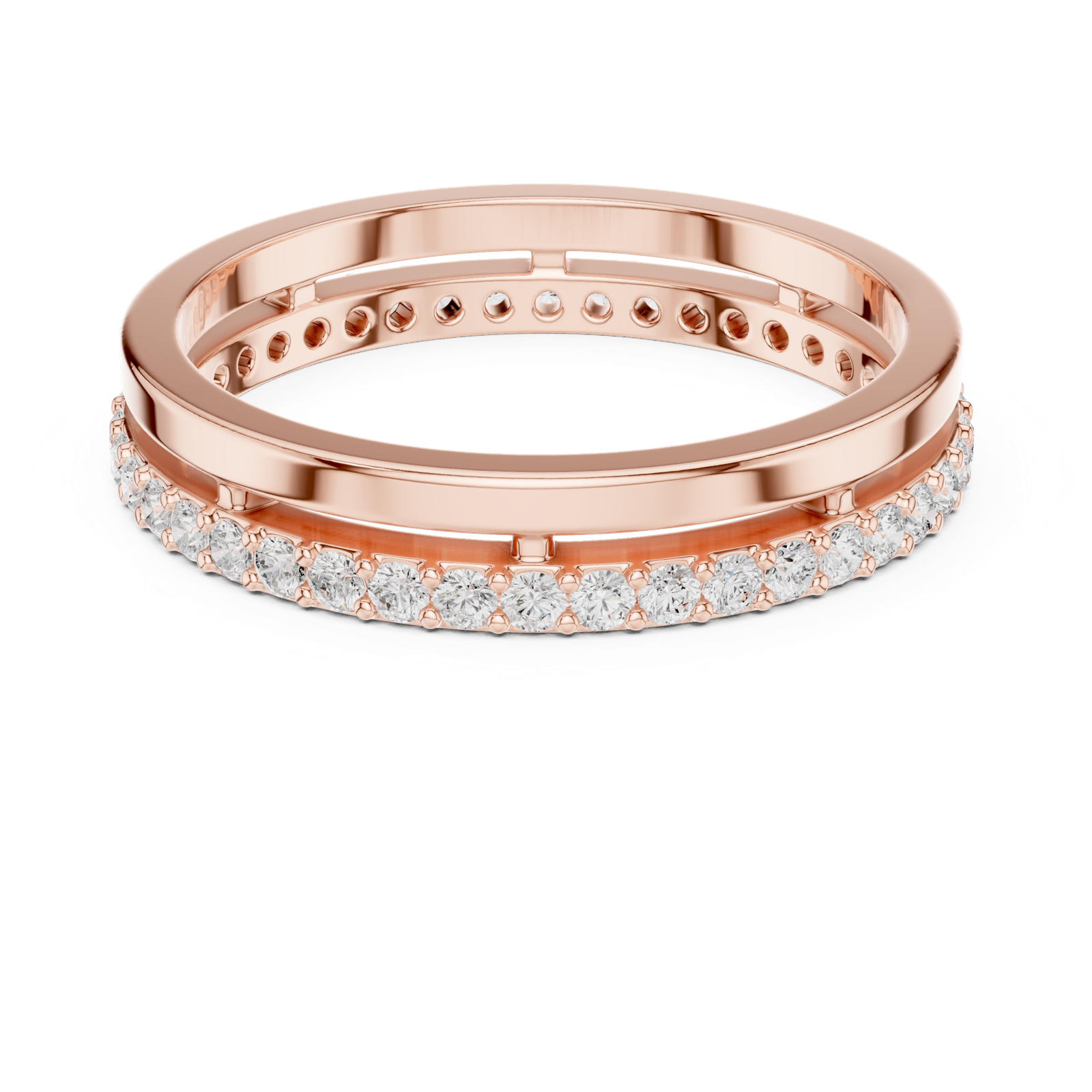 Gold Ring R26, Rose Gold, view 4