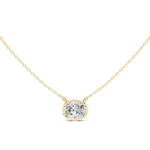 Gold Jewelry DDPO-007, Oval center stone, Yellow Gold, view 4