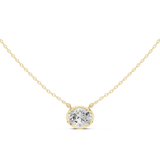 Gold Jewelry DDPO-007, Oval center stone, Yellow Gold, view 4