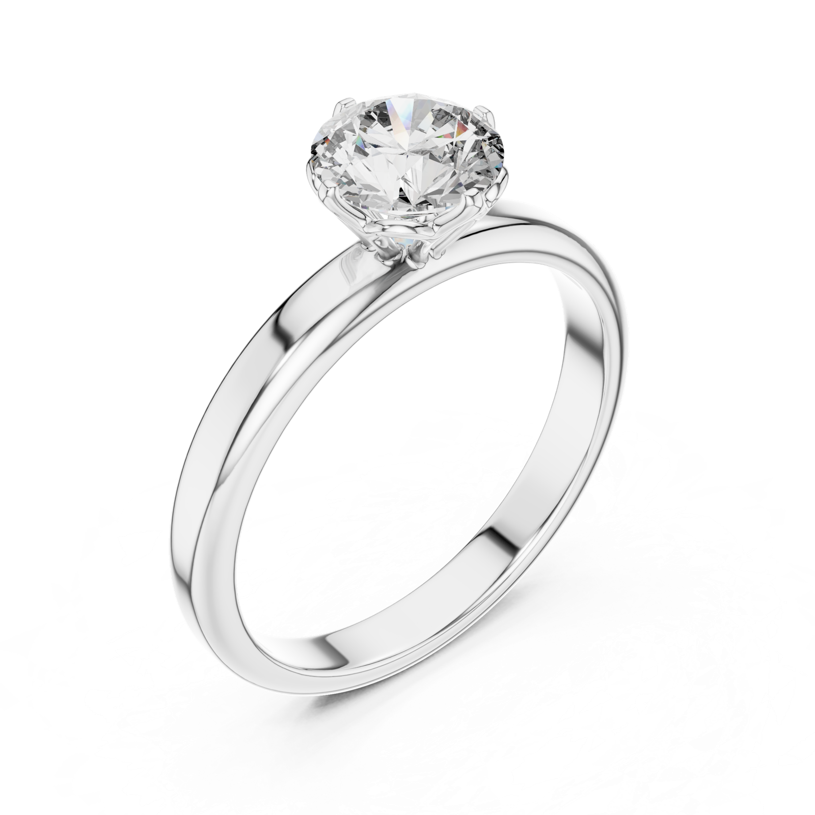 Gold Ring LR-0007, White Gold, view 2