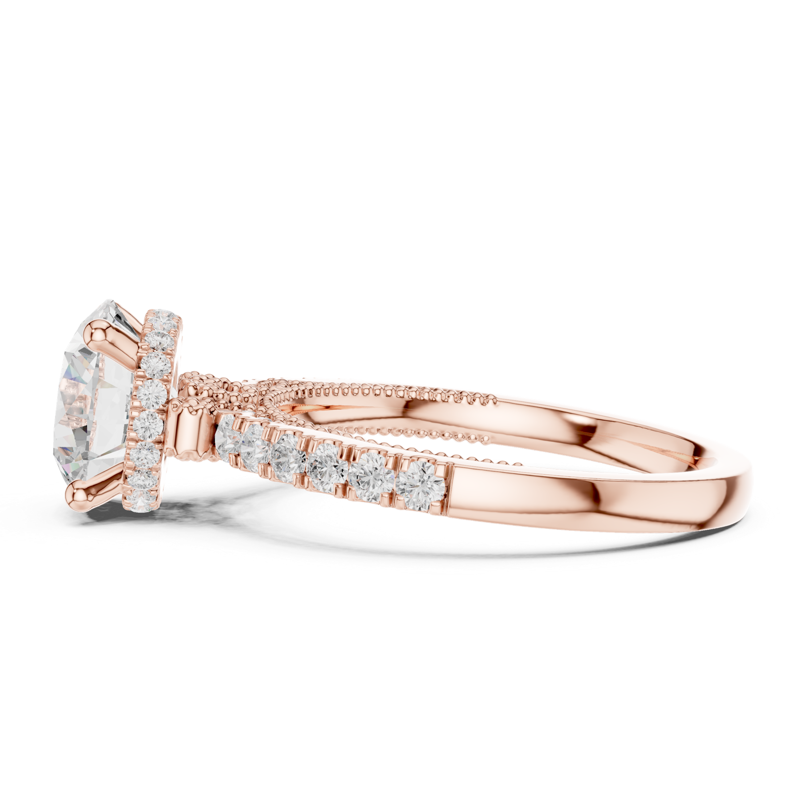 Gold Ring DDLR-263, Rose Gold, view 3