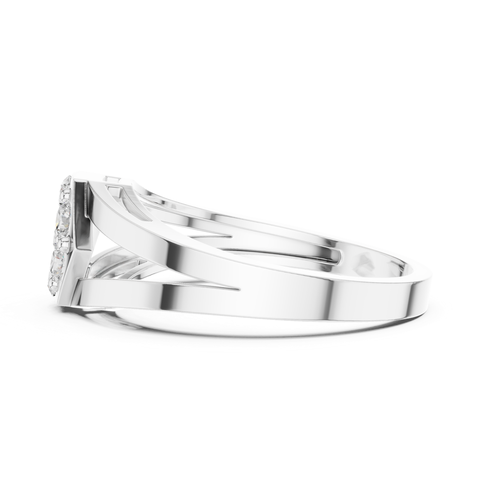 Gold Ring DDLR-736, White Gold, view 3