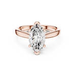 Gold Jewelry, Marquise center stone, Rose Gold, view 4