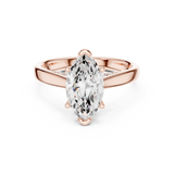 Gold Jewelry, Marquise center stone, Rose Gold, view 4