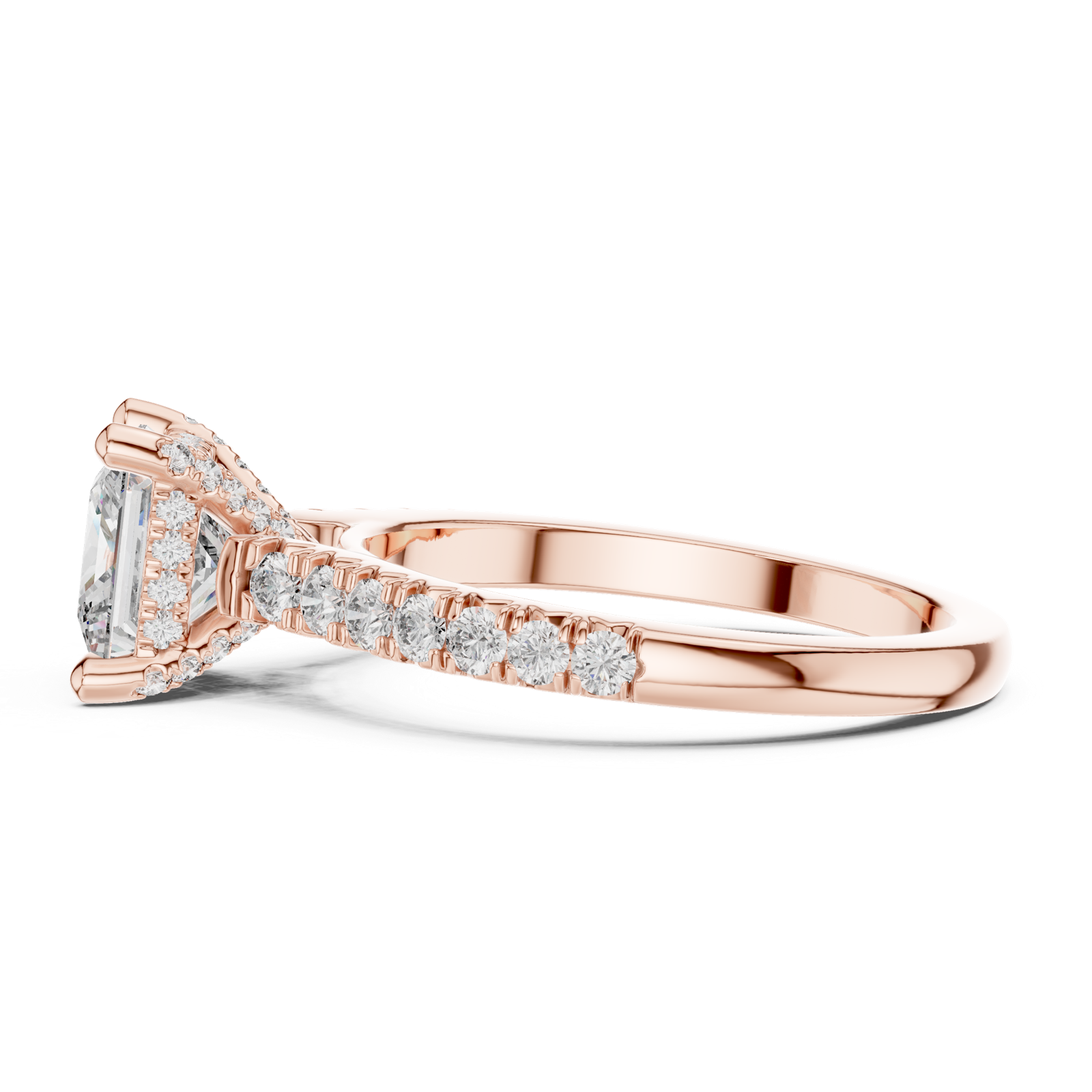 Gold Ring DDLR-174, Rose Gold, view 3