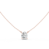 Gold Jewelry DDPO-001, Oval center stone, Rose Gold