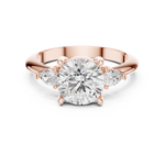 Gold Jewelry L35-66, Round center stone, Rose Gold, view 4