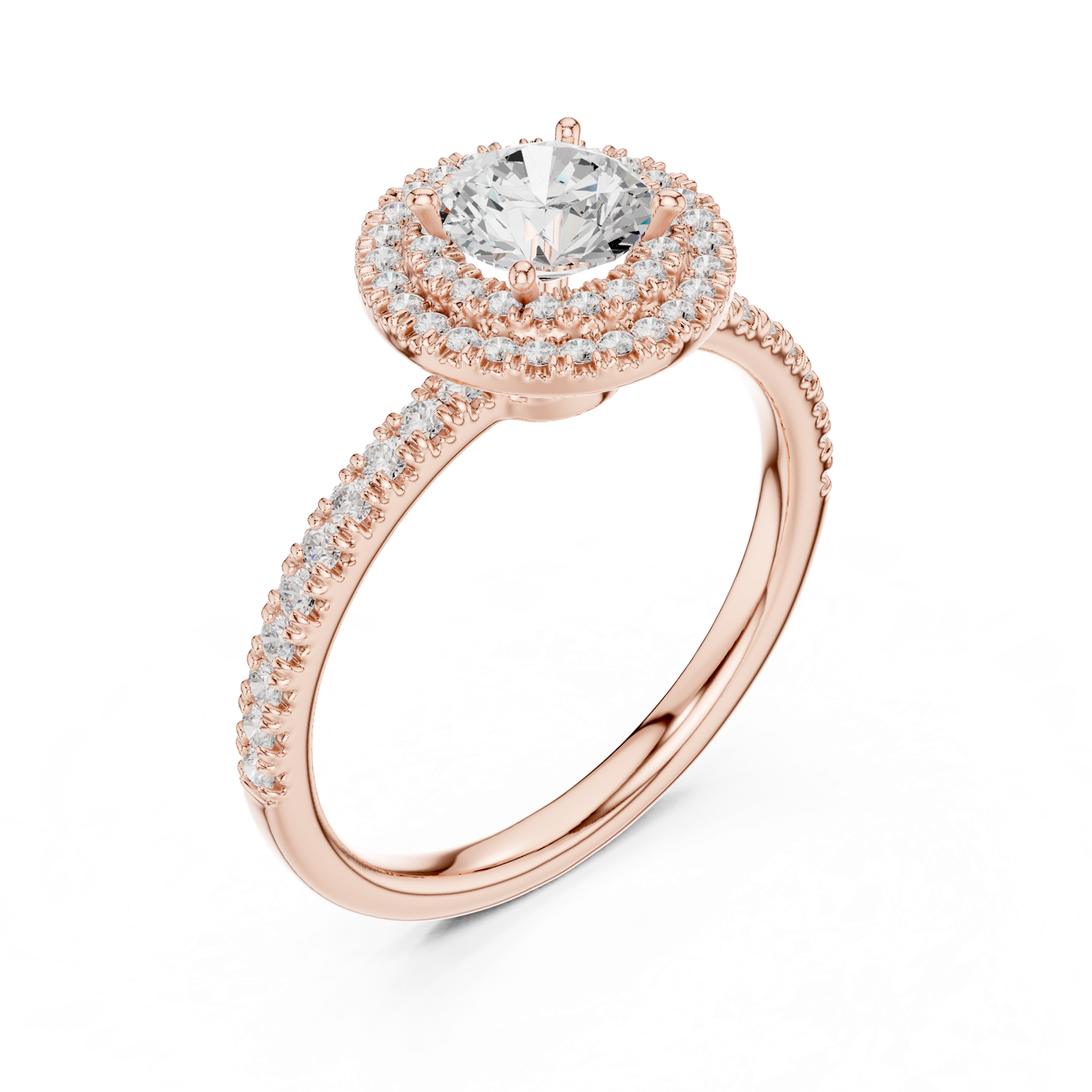 Gold Ring LR-0219, Rose Gold, view 2