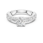 Gold Ring DDLR-654, White Gold, view 4
