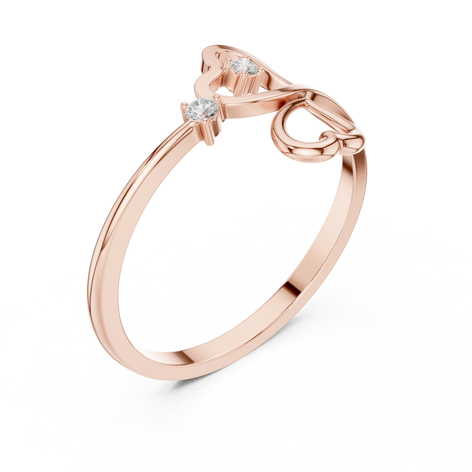 Gold Ring 1 (127), Rose Gold, view 2