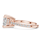 Gold Ring, Cushion center stone, Rose Gold, view 3