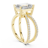 Gold Jewelry, Emerald center stone, Yellow Gold, view 1