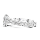 Gold Jewelry L35-63, Princess center stone, White Gold, view 3