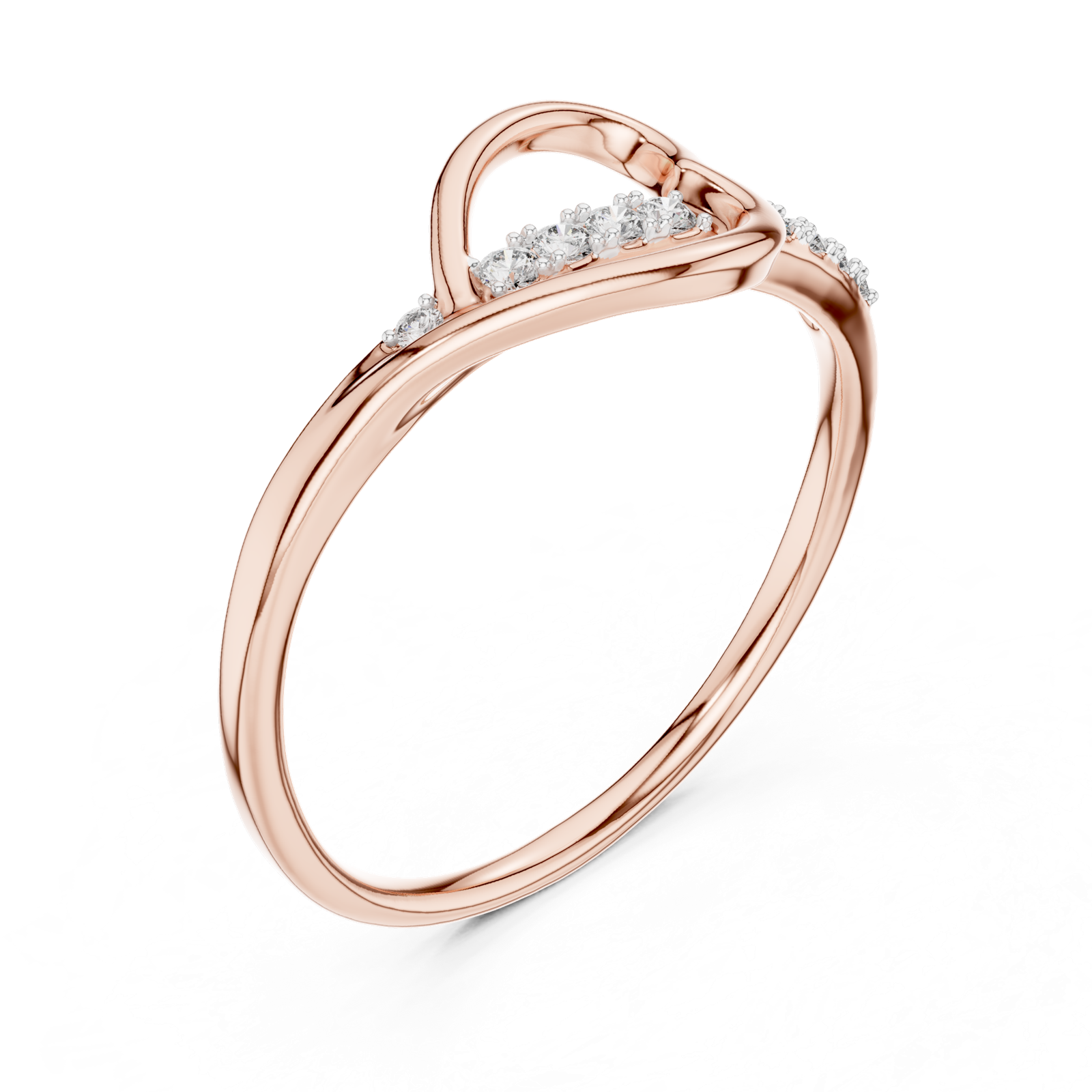 Gold Ring 12-10026@L, Rose Gold, view 2