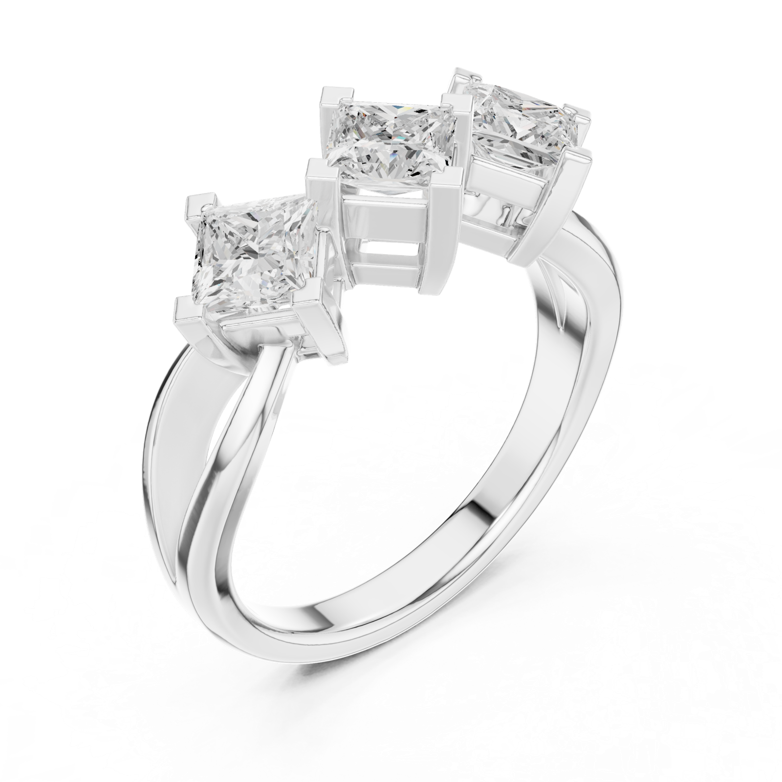 Gold Ring DDLR-488, White Gold, view 2