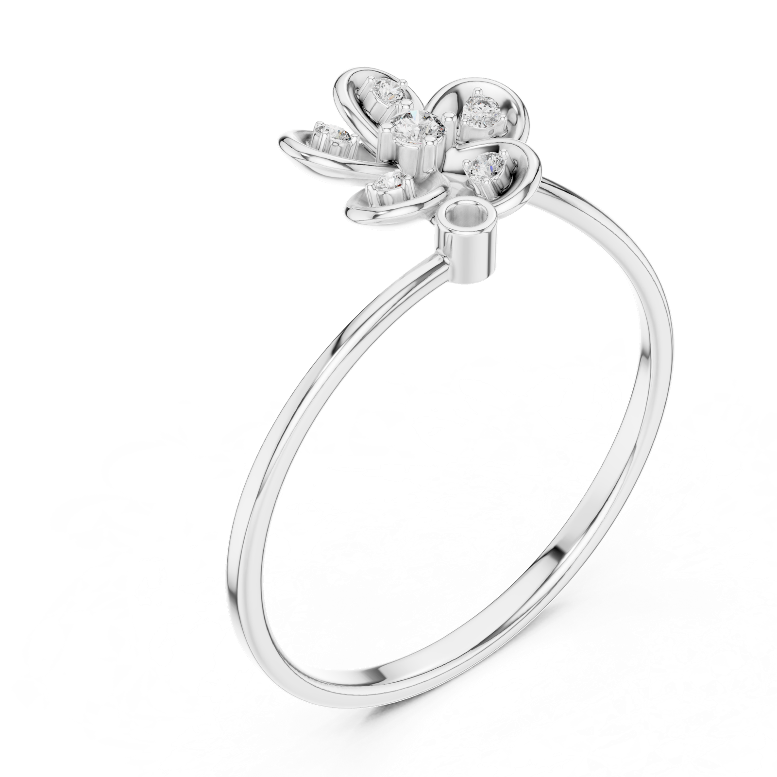 Gold Ring 1 (195), White Gold, view 2