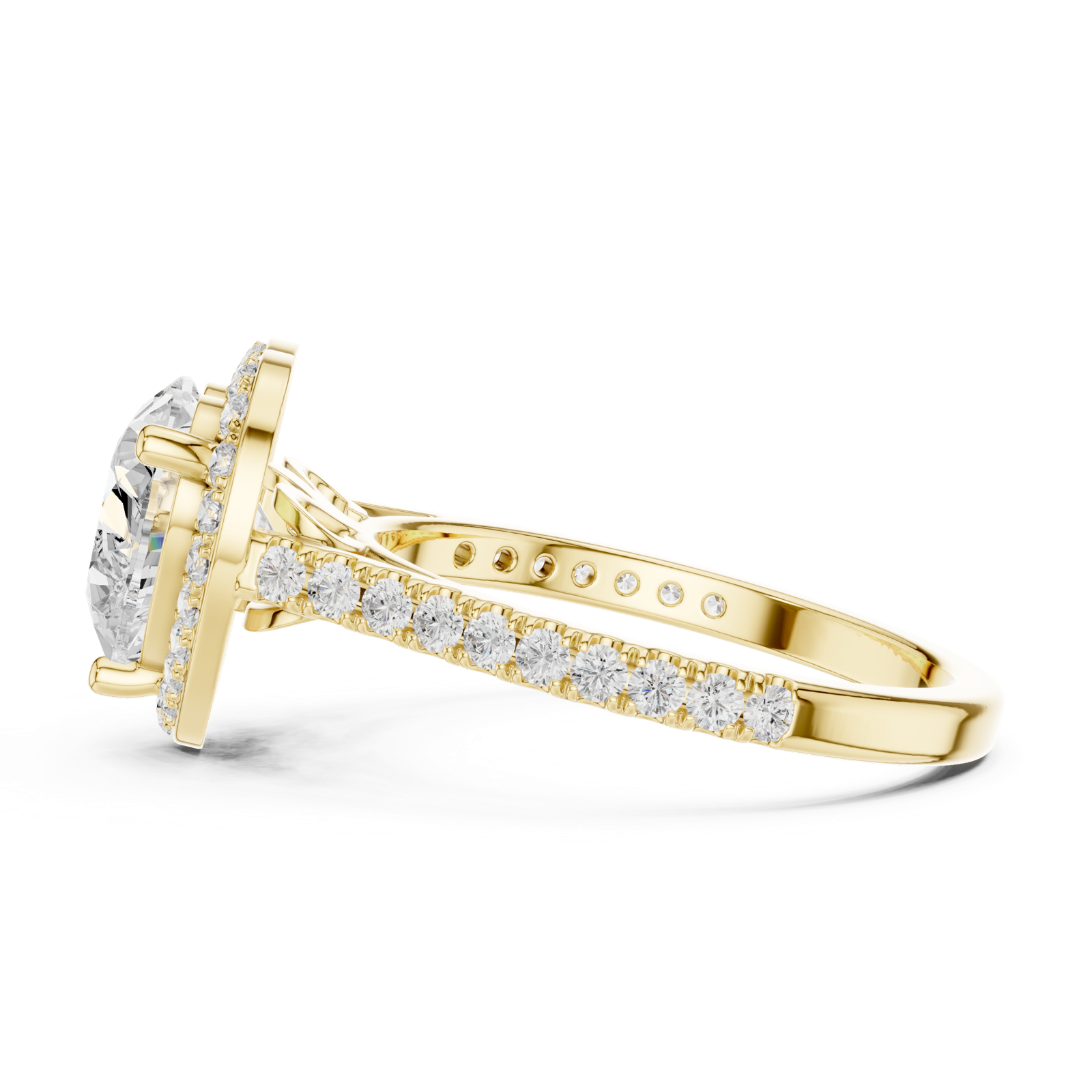 Gold Ring DDLR-432, Yellow Gold, view 3